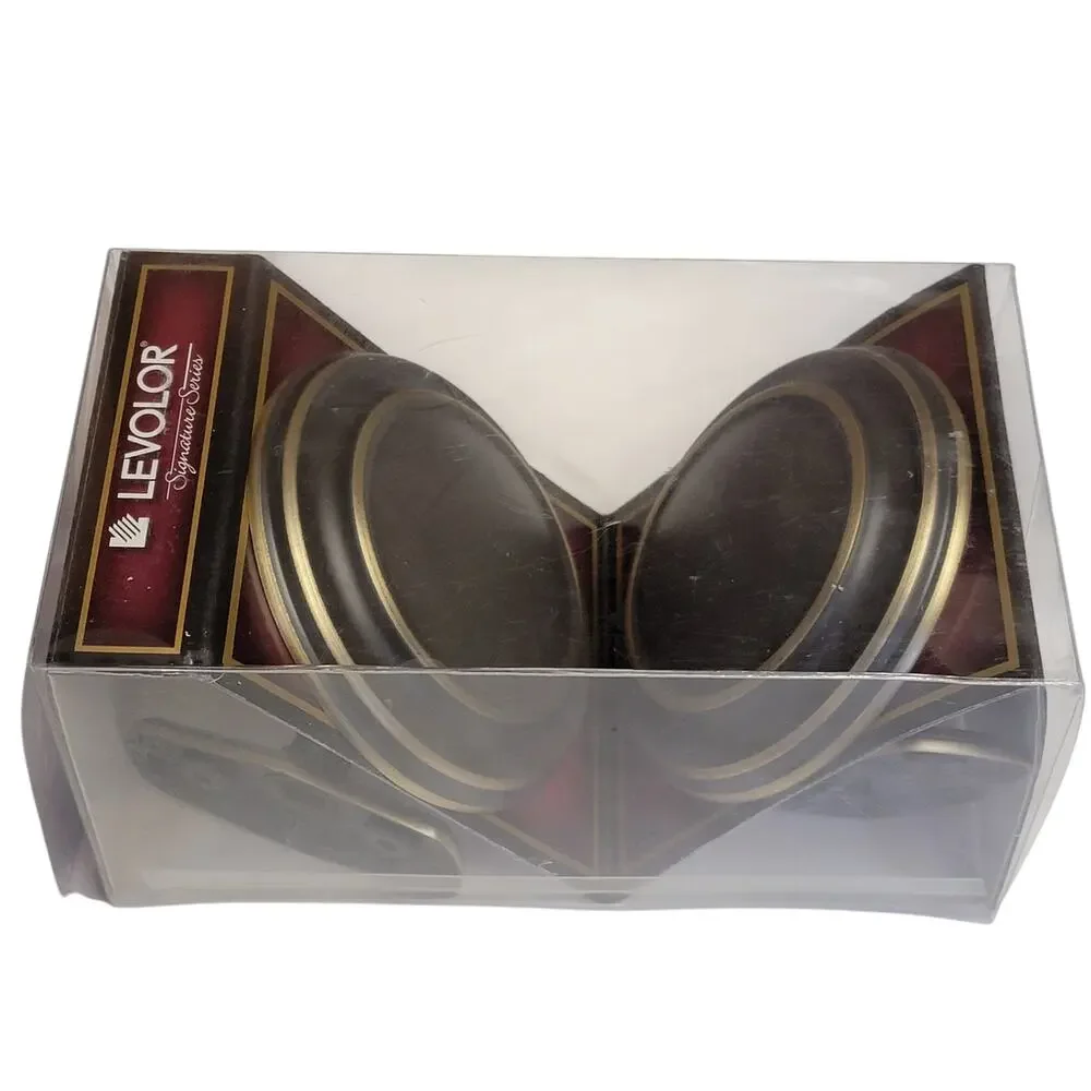 Levolor Drapery Holdbacks Wilshire Round Medallion Brushed Bronze‎ 2 Pk Drapes